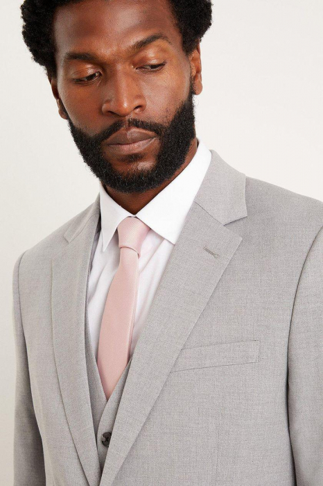 Sacou de costum gri deschis, croită, Essential [2]