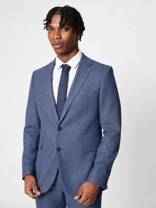 Sacou de costum subțire Burton Blue Puppytooth [1]