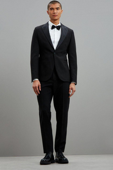 Sacou de costum tuxedo negru [3]