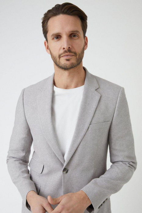 Sacou Slim Fit Taupe Twill [1]