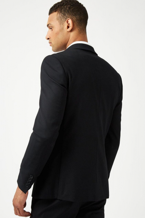 Sacou smoking neagră slim fit [3]