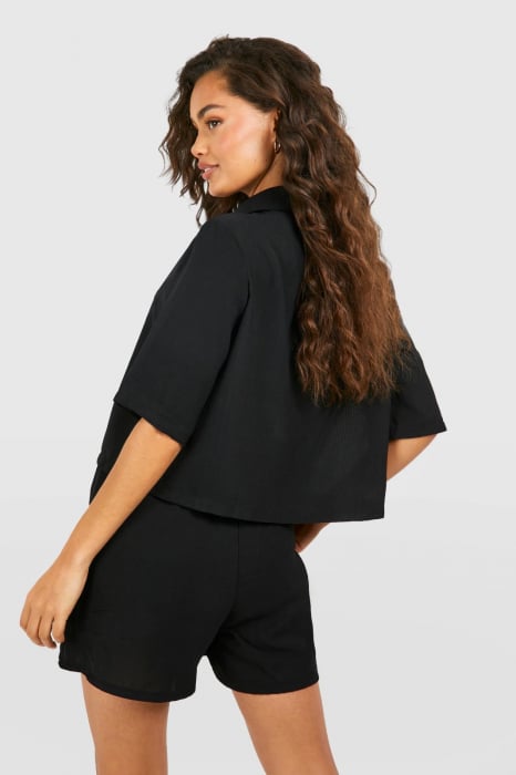 SET Cămașă și pantaloni scurți NEGRU [2]