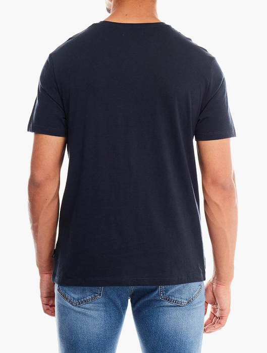 Tricou bleumarin cu un trandafir brodat [3]
