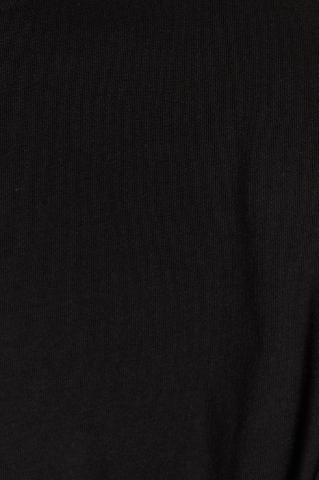 Tricou negru uni cu decolteu rotund [4]