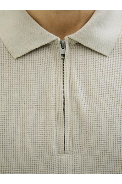 Tricou pentru bărbați  cu fermoar și guler polo [2]