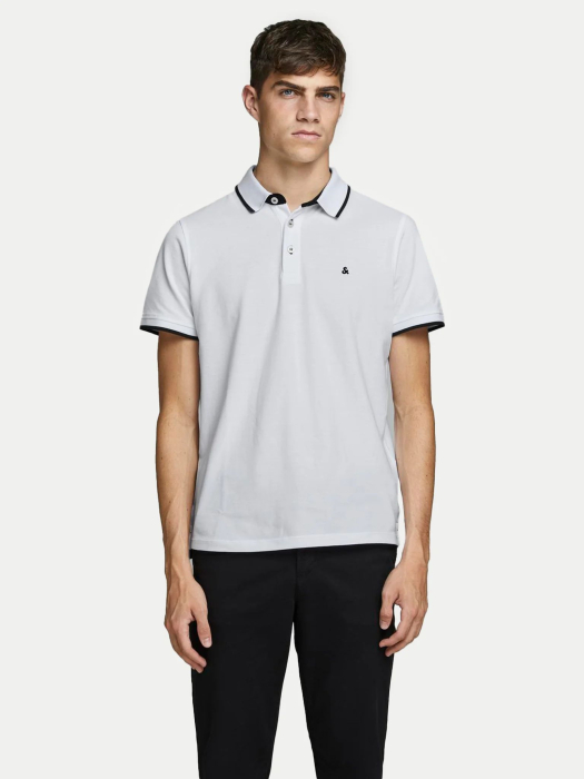 Tricou polo Alb Slim Fit [3]