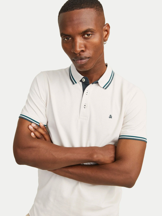 Tricou polo  Bej Slim Fit [3]