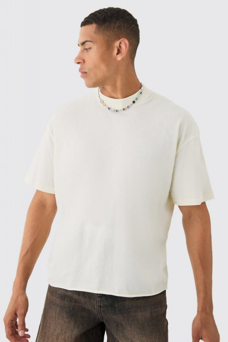 TRICOU SUPRADIMENSIONAT CU GULER DREPT, IMPRIMEU FLORAL LA SPATE [3]