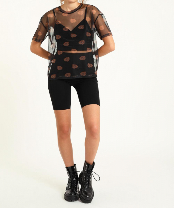 Tricou transparent cu imprimeu [1]