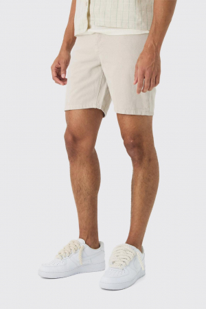 BĂRBAȚI - PANTALONI SCURȚI DIN DENIM SLIM RIGIDI