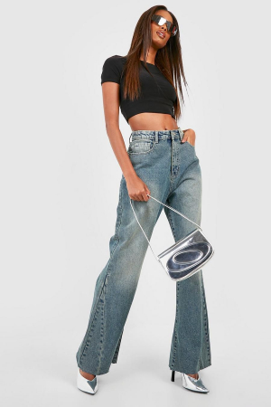 FEMEI - Blugi drept vintage wash