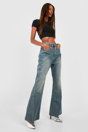 Blugi drept vintage wash [2]