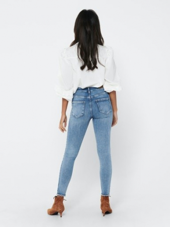 Blugi skinny cu talie medie BLUSH albastru deschis [2]