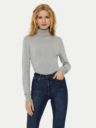 BLUZE - Bluză cu gât Glory Gri Regular Fit