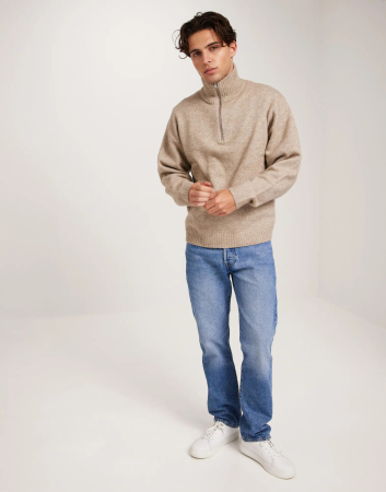 BĂRBAȚI - Bluză JOROLLIE KNIT cu fermoar pe jumătate