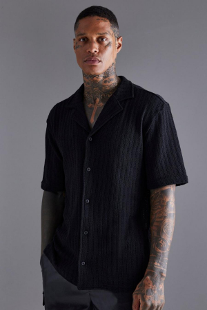 CAMASI - CAMASA OVERSIZED DIN CROCHET CU MANECA SURTA