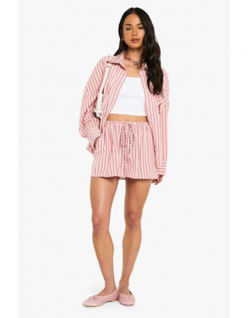 CĂMĂȘI - Cămașă și pantaloni scurți RELAXED FIT CU DUNGA TONALĂ