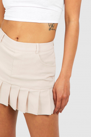 Fusta- pantaloni scurți mini cu tiv plisat [2]