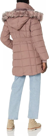 Geaca lunga cu gluga pufoasa [1]