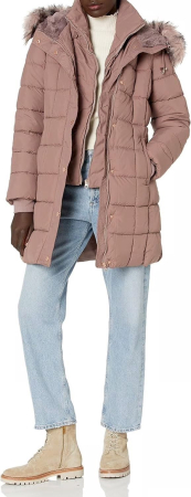 GECI/PALTOANE - Geaca lunga cu gluga pufoasa