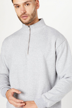 Hanorac din jerseu cu jumătate de fermoar [1]