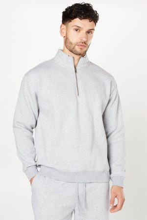 Hanorac din jerseu cu jumătate de fermoar [0]