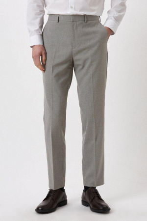 Pantaloni de costum slim fit gri deschis [3]