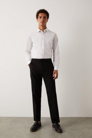 Pantaloni eleganți negri, croiți [1]