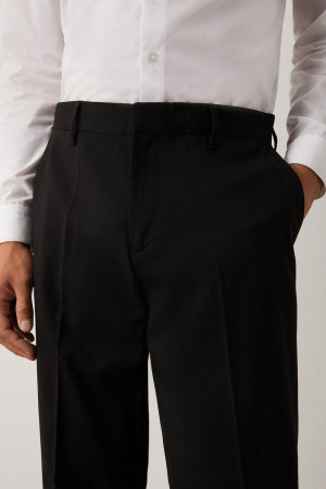 Pantaloni eleganți negri, croiți [3]