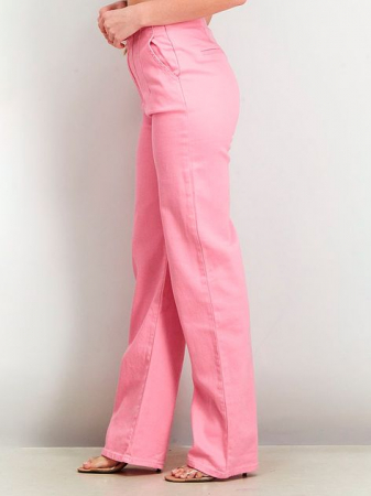 Pantaloni roz cu fermoar [2]