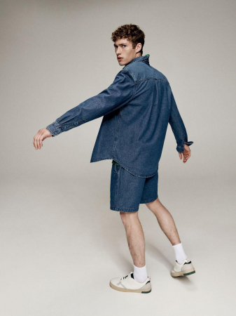 Pantaloni scurți jogger chino din denim [1]