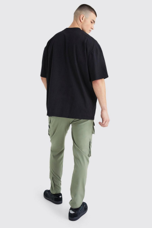 Pantaloni skinny cargo, catarame multi buzunare [1]