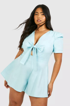 PLUS COSTUME DE POPLIN DIN  BUMBAC CU FUNDIȚĂ ÎN FATA [1]