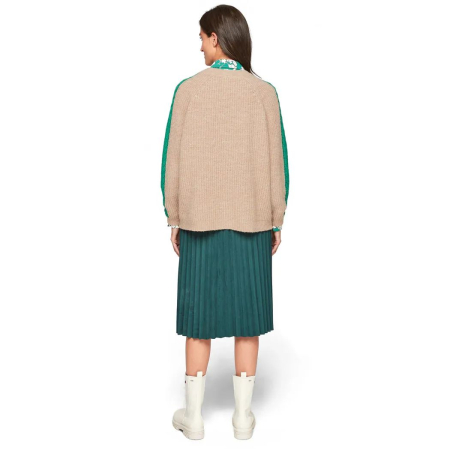 Pulover bej cu verde [3]