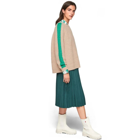 Pulover bej cu verde [2]
