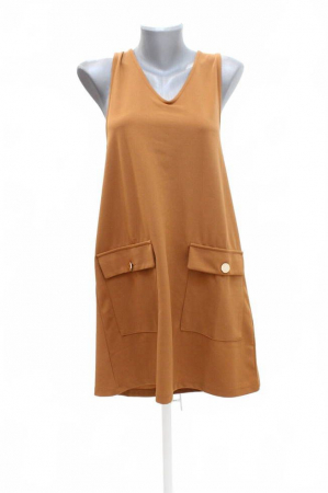 FEMEI - Rochie maro cu buzunare