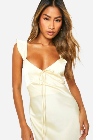Rochie mixadi cu maneca  de satin [3]