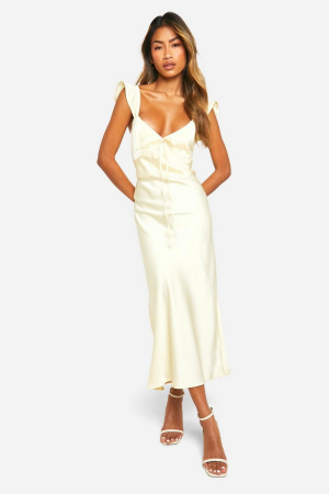 FEMEI - Rochie mixadi cu maneca  de satin