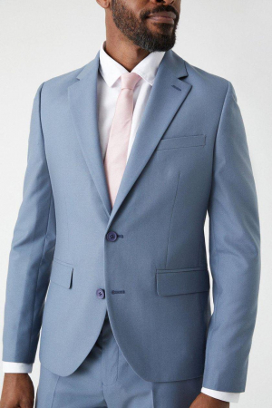 BĂRBAȚI - Sacou de costum albastră slim fit