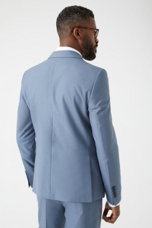 Sacou de costum albastră slim fit [2]