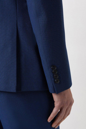 Sacou de costum albastră Slim Fit Plus And Tall [3]