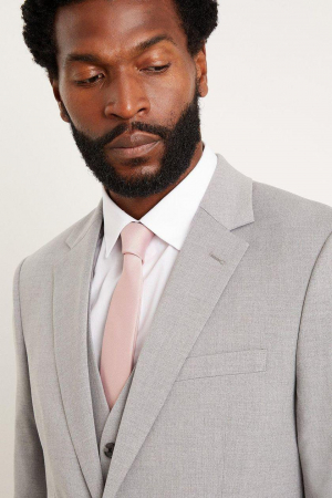 Sacou de costum gri deschis, croită, Essential [1]