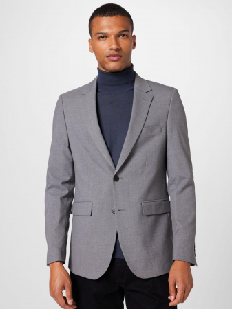 SACOURI - Sacou de costum gri inchis skinny