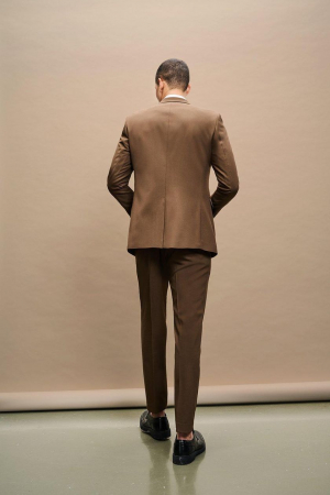 Sacou de costum maro Skinny Fit [1]