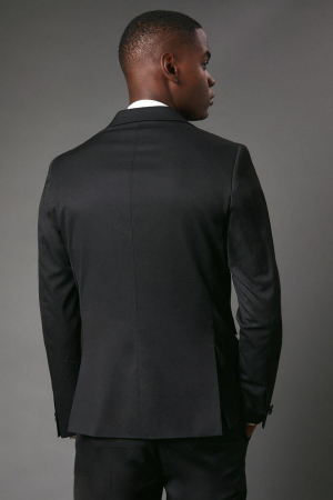 Sacou de costum neagră smoking slim fit [2]