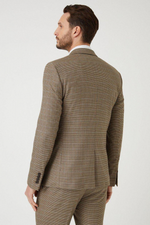Sacou de costum Skinny Fit Neutral Puppytooth [2]
