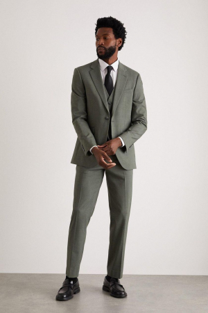 Sacou de costum slim fit din twill fin [3]