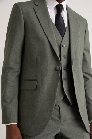 Sacou de costum slim fit din twill fin [2]