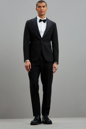 Sacou de costum tuxedo negru [2]