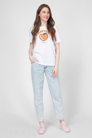 FEMEI - Tricou alb Peach